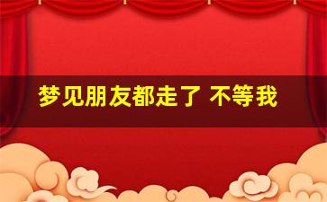 梦见朋友都走了 不等我